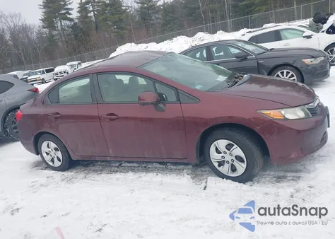 2012 Honda Civic Lx from USA, damaged, VIN JHMFB2F55CS002966